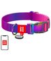 Waudog Nylon dog collar with QR code Waudog gradient, purple, size M 071046  46519 έως και 12 άτοκες δόσεις 4823089365503