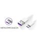 Cable 5A 1m USB-C QC3.0 for HUAWEI HL1289 USB Type C Quick Charge 3.0 white BULK 09050358