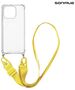 Θήκη Σιλικόνης με Strap Sonique Armor Clear Apple iPhone 14 Pro Κίτρινο 5201101882228