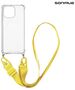 Θήκη Σιλικόνης με Strap Sonique Armor Clear Apple iPhone 14 Pro Max Κίτρινο 5201101882327