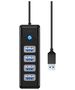 Orico Orico Hub USB to 4x USB 3.0, 5 Gbps, 0.15m (Black) 069534  PW4U-U3-015-BK-EP-IP έως και 12 άτοκες δόσεις 6942227120281