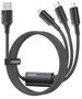 Essager USB-A 3in1 cable, Essager, EXCMTL-JJ01-P, USB-C/Lightning/Micro, 100W, 1.2m (black) 066668  EXCMTL-JJ01-P έως και 12 άτοκες δόσεις 6971958731442