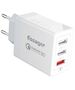 Essager Wall charger, Essager, ECTQC3-FBB02,  3xUSB, 30W (white) 066675  ECTQC3-FBB02 έως και 12 άτοκες δόσεις 6971958734696