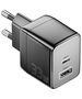 Essager Wall charger, Essager, ECT33W-LJB01-Z, GaN, 1xUSB-A, 1xUSB-C, 33W (black) 066676  ECT33W-LJB01-Z έως και 12 άτοκες δόσεις 6971958732463