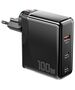 Essager Wall charger, Essager, ECT2CA-ZXB01-Z, GaN, USB-A, USB-C 100W (black) 066682  ECT2CA-ZXB01-Z έως και 12 άτοκες δόσεις 6975253973729