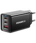 Essager Wall charger, Essager, ECTAC-KSB01-Z, GaN, 2xUSB-C, USB-A, 67W (black) 066687  ECTAC-KSB01-Z έως και 12 άτοκες δόσεις 6971958731343