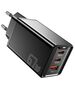 Essager Wall charger, Essager, ECTAC-KSB01-Z, GaN, 2xUSB-C, USB-A, 67W (black) 066687  ECTAC-KSB01-Z έως και 12 άτοκες δόσεις 6971958731343