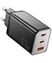 Essager Wall charger, Essager, ECT67W-LJB01-Z, GaN, 2xUSB-C, USB-A, 67W (black) 066688  ECT67W-LJB01-Z έως και 12 άτοκες δόσεις 6971958732296