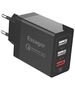 Essager Wall charger Essager ECTQC3-FBB01 3xUSB 30W (black) 068200  ECTQC3-FBB01 έως και 12 άτοκες δόσεις 6971958734689