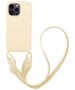 Θήκη Σιλικόνης με Strap CarryHang Sonique Apple iPhone 14 Pro Max Μπεζ 5201101791698