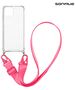 Θήκη Σιλικόνης με Strap Sonique Armor Clear Apple iPhone 14 Φουξ 5201101882112