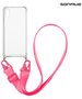 Θήκη Σιλικόνης με Strap Sonique Armor Clear Apple iPhone X / iPhone XS Φουξ 5201101882815