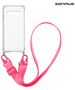 Θήκη Σιλικόνης με Strap Sonique Armor Clear Samsung Galaxy S10 Plus Φουξ 5201101887438