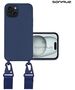 Θήκη Σιλικόνης με Strap CarryHang Sonique Apple iPhone 15 Μπλε Σκούρο 5201101990114