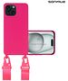 Θήκη Σιλικόνης με Strap CarryHang Sonique Apple iPhone 15 Φουξ 5201101990176