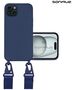 Θήκη Σιλικόνης με Strap CarryHang Sonique Apple iPhone 15 Plus Μπλε Σκούρο 5201101990244