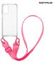 Θήκη Σιλικόνης με Strap Sonique Armor Clear Samsung Galaxy A15 4G / Galaxy A15 5G Φουξ 5201101992101