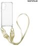 Θήκη Σιλικόνης με Strap Sonique Armor Clear Samsung Galaxy S24 Μπεζ 5201101992644