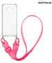 Θήκη Σιλικόνης με Strap Sonique Armor Clear Samsung Galaxy J7 (2016) Φουξ 5201101887032