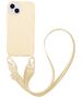 Θήκη Σιλικόνης με Strap CarryHang Sonique Apple iPhone 14 Μπεζ 5201101791339