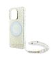 Guess Case for iPhone 16 Pro Max - Guess IML Flowers Allover Electro With Pearl Strap MagSafe (GUHMP16XHCHCPOFPH) - White 3666339299484 έως 12 άτοκες Δόσεις