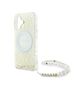 Guess Case for iPhone 16 - Guess IML Flowers IML Allover Electro With Pearl Strap MagSafe (GUHMP16SHCPOFPH) - White 3666339299453 έως 12 άτοκες Δόσεις