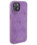 Guess Case for iPhone 15 / iPhone 14 / iPhone 13 - Guess Leather 4G Stamped (GUHCP15SP4EPMU) - Light Purple 3666339150440 έως 12 άτοκες Δόσεις