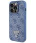 Guess Case for iPhone 15 Pro Max - Guess Leather 4G Triangle Triangle Strass (GUHCP15XP4TDPB) - Blue 3666339146559 έως 12 άτοκες Δόσεις