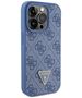 Guess Case for iPhone 15 Pro Max - Guess Leather 4G Triangle Triangle Strass (GUHCP15XP4TDPB) - Blue 3666339146559 έως 12 άτοκες Δόσεις