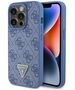 Guess Case for iPhone 15 Pro Max - Guess Leather 4G Triangle Triangle Strass (GUHCP15XP4TDPB) - Blue 3666339146559 έως 12 άτοκες Δόσεις