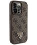 Guess Pouch for iPhone 15 Pro Max - Guess Leather 4G Triangle Triangle Strass (GUHCP15XP4TDPW) - Brown 3666339146412 έως 12 άτοκες Δόσεις