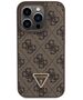 Guess Pouch for iPhone 15 Pro Max - Guess Leather 4G Triangle Triangle Strass (GUHCP15XP4TDPW) - Brown 3666339146412 έως 12 άτοκες Δόσεις