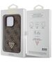 Guess Pouch for iPhone 15 Pro Max - Guess Leather 4G Triangle Triangle Strass (GUHCP15XP4TDPW) - Brown 3666339146412 έως 12 άτοκες Δόσεις