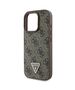 Guess Pouch for iPhone 16 Pro Max - Guess Leather 4G Triangle Triangle Strass (GUHCP16XP4TDPW) - Brown 3666339327439 έως 12 άτοκες Δόσεις