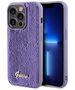 Guess Case for iPhone 15 Pro Max - Sequin Script Metal (GUHCP15XPSFDGSU) - Purple 3666339176259 έως 12 άτοκες Δόσεις