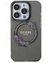 Guess Case for iPhone 15 Pro Max - Guess IML Flowers Wreath MagSafe (GUHMP15XHFHFWWFCK) - Black 3666339221317 έως 12 άτοκες Δόσεις