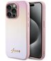 Guess Case for iPhone 15 Pro Max - Saffiano Iridescent Script (GUHCP15XPSAIRSP) - Pink 3666339224813 έως 12 άτοκες Δόσεις