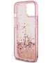 Guess Case for iPhone 15 / iPhone 14 / iPhone 13 - Guess Liquid Glitter Gold Stripes (GUHCP15SLFCFCSEGP) - Pink 3666339223663 έως 12 άτοκες Δόσεις