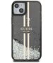 Guess Case for iPhone 15 Plus / iPhone 14 Plus - Glitter Liquid Glitter Gold Stripes (GUHCP15MLFCFCSEGK) - Black 3666339223533 έως 12 άτοκες Δόσεις