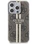 Guess Case for iPhone 15 Pro - Guess Hardcase IML 4G Gold Stripe (GUHCP15LH4PSEGW) - Brown 3666339222840 έως 12 άτοκες Δόσεις