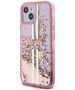 Guess Case for iPhone 15 Plus / iPhone 14 Plus - Guess Liquid Glitter Gold Stripes (GUHCP15MLFCFCSEGP) - Pink 3666339223670 έως 12 άτοκες Δόσεις