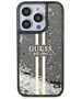 Guess Case for iPhone 15 Pro Max - Guess Liquid Glitter Gold Stripes (GUHCP15XLFCFCSEGK) - Black 3666339223557 έως 12 άτοκες Δόσεις