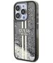 Guess Case for iPhone 15 Pro Max - Guess Liquid Glitter Gold Stripes (GUHCP15XLFCFCSEGK) - Black 3666339223557 έως 12 άτοκες Δόσεις