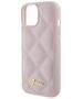 Guess Case for iPhone 15 / iPhone 14 / iPhone 13 - Guess Quilted Metal Logo (GUHCP15SPSQQSQSP) - Pink 3666339149741 έως 12 άτοκες Δόσεις