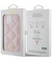 Guess Case for iPhone 15 / iPhone 14 / iPhone 13 - Guess Quilted Metal Logo (GUHCP15SPSQQSQSP) - Pink 3666339149741 έως 12 άτοκες Δόσεις