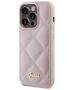 Guess Case for iPhone 15 Pro - Guess Quilted Metal Logo (GUHCP15LPSQQSQSP) - Pink 3666339149765 έως 12 άτοκες Δόσεις