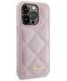 Guess Case for iPhone 15 Pro - Guess Quilted Metal Logo (GUHCP15LPSQQSQSP) - Pink 3666339149765 έως 12 άτοκες Δόσεις