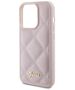 Guess Case for iPhone 15 Pro - Guess Quilted Metal Logo (GUHCP15LPSQQSQSP) - Pink 3666339149765 έως 12 άτοκες Δόσεις