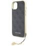 Guess Pouch for iPhone 15 Plus / iPhone 14 Plus - Guess Hardcase 4G Charms Collection (GUHCP15MGF4GGR) - Grey 3666339171674 έως 12 άτοκες Δόσεις