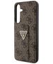 Guess Case for Samsung Galaxy S24 - Guess Grip Stand 4G Triangle Triangle Strass (GUHCS24SPGSGS4TDW) - Brown 3666339241421 έως 12 άτοκες Δόσεις